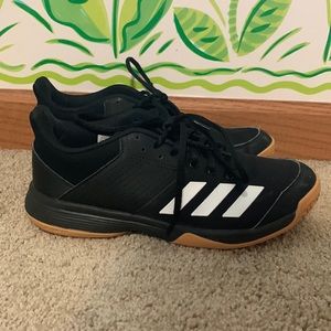Women’s size 7.5 black adidas volleyball shoes